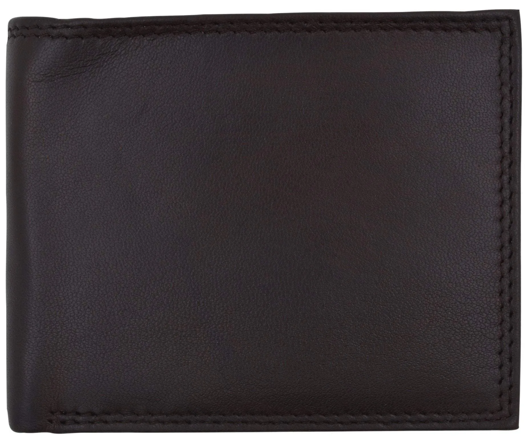 Swiss Marshall Premium Leather Men's Bifold Fixed ID Flap Card Holder Wallet