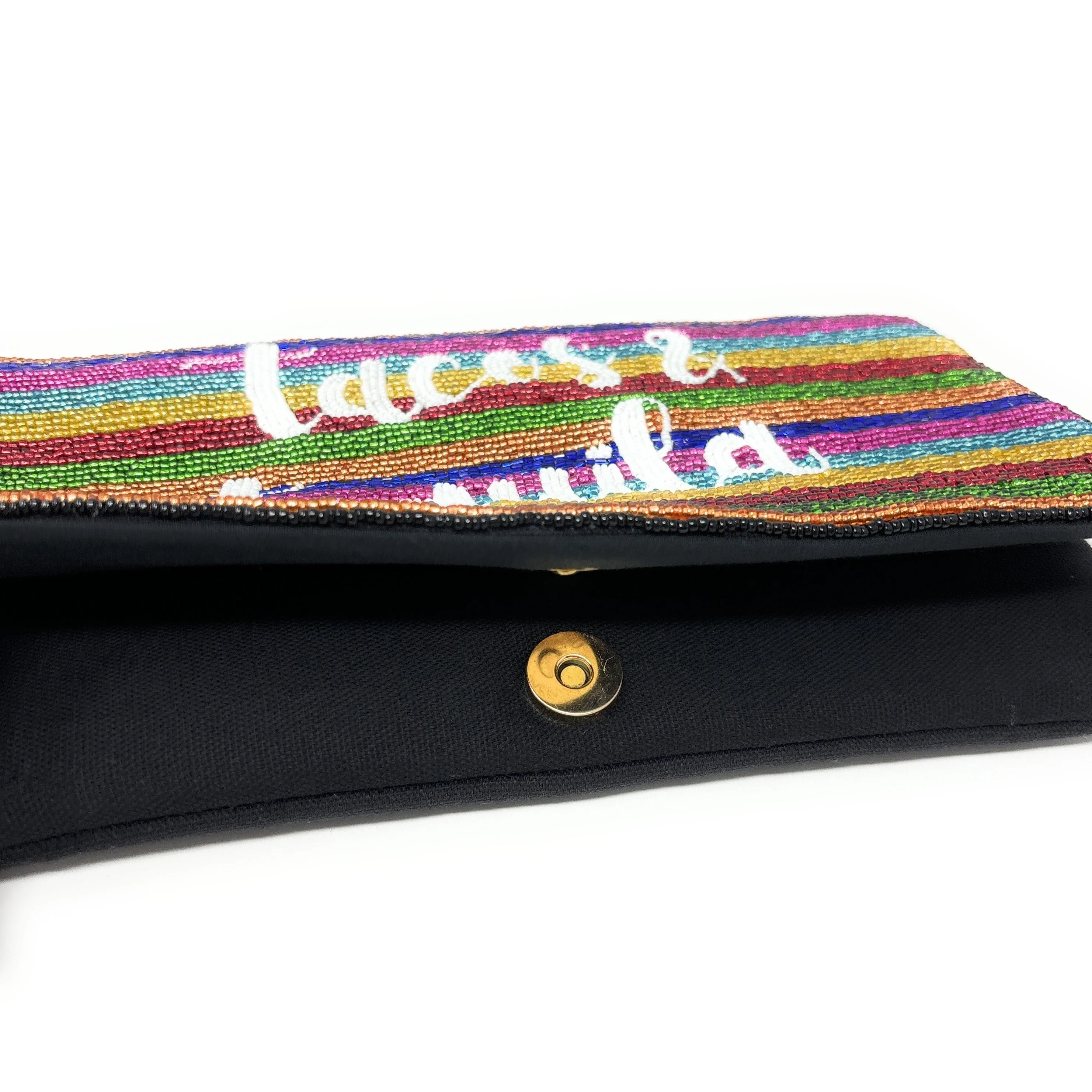 Tacos and Tequila Beaded Clutch Purse