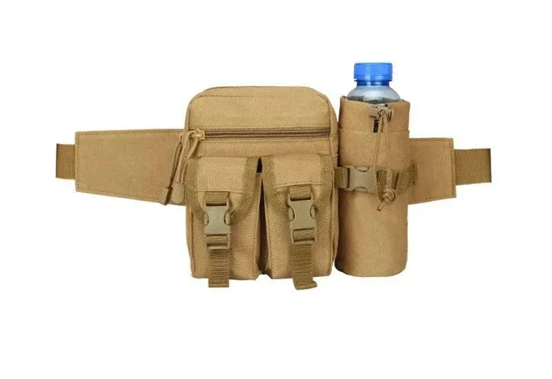 Tactical Men Waist Pack Nylon Hiking Water Bottle Phone Pouch Outdoor Sports Hunting Climbing Camping Belt Bag