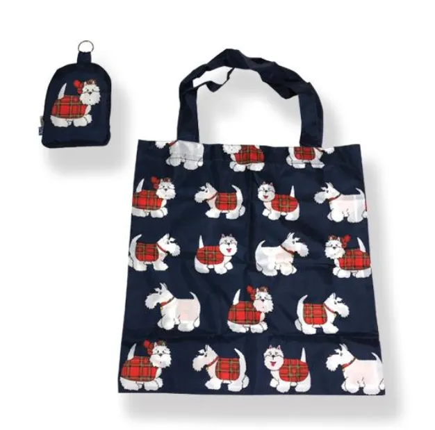 Tartan Terrier Folding Bag