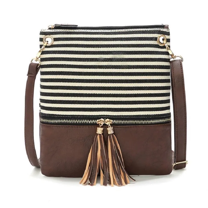 Tassel Zipper Shoulder Crossbody bags