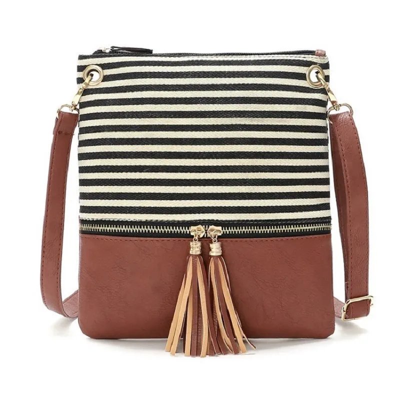 Tassel Zipper Shoulder Crossbody bags