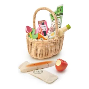 Tender Leaf Wicker Shopping Basket