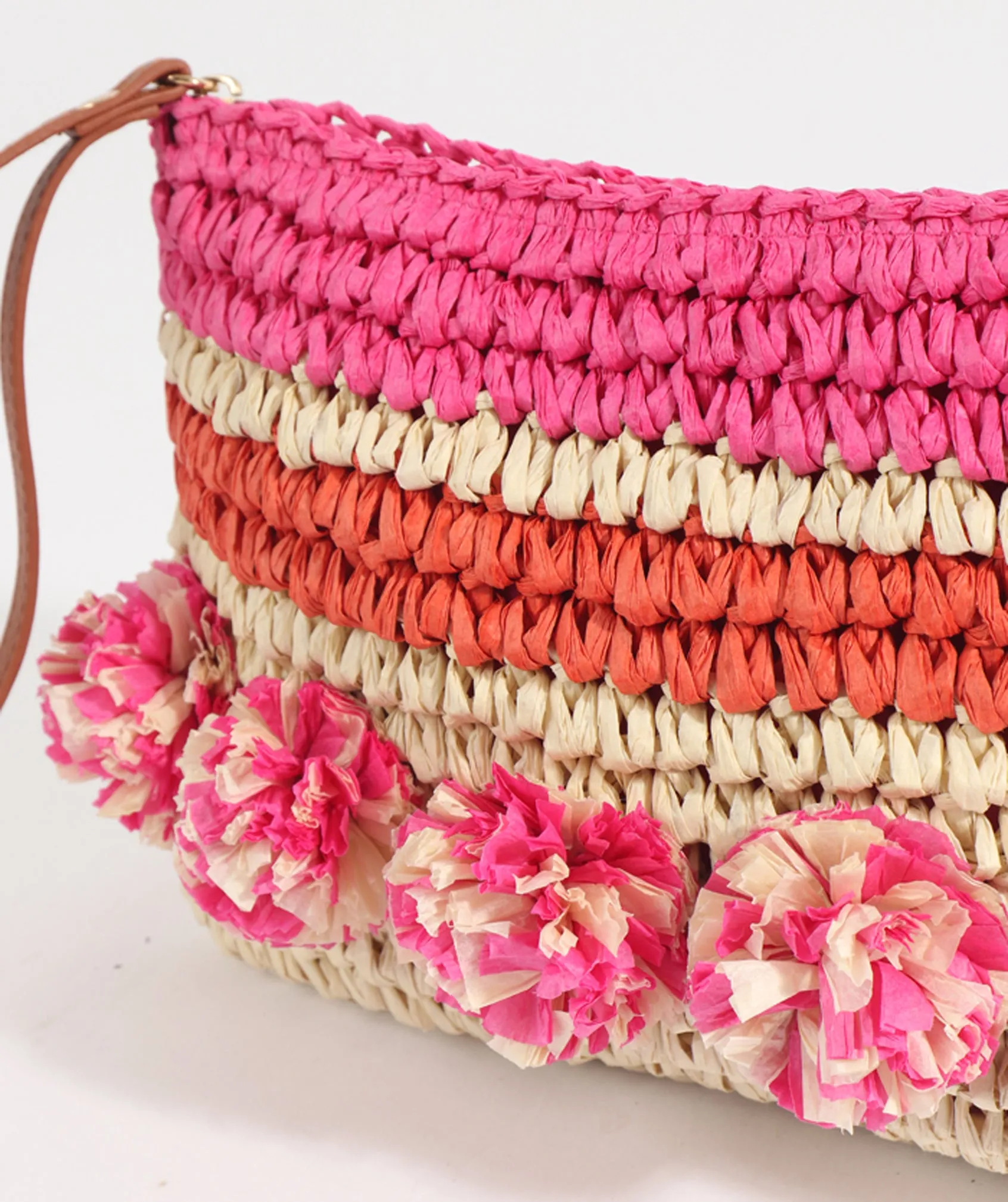 Tilda Clutch - Natural/Pink