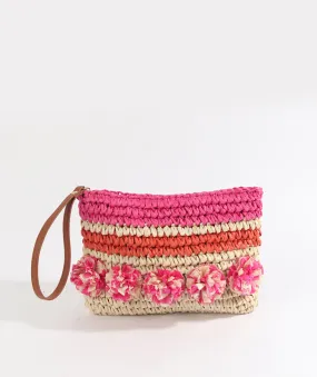 Tilda Clutch - Natural/Pink