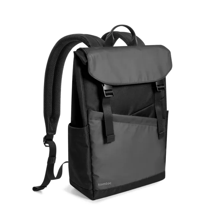 Tomtoc 16 Inch Flap Lightweight & Water-Resistant Laptop Bag / Backpack- Meteorite / Tephra Gray