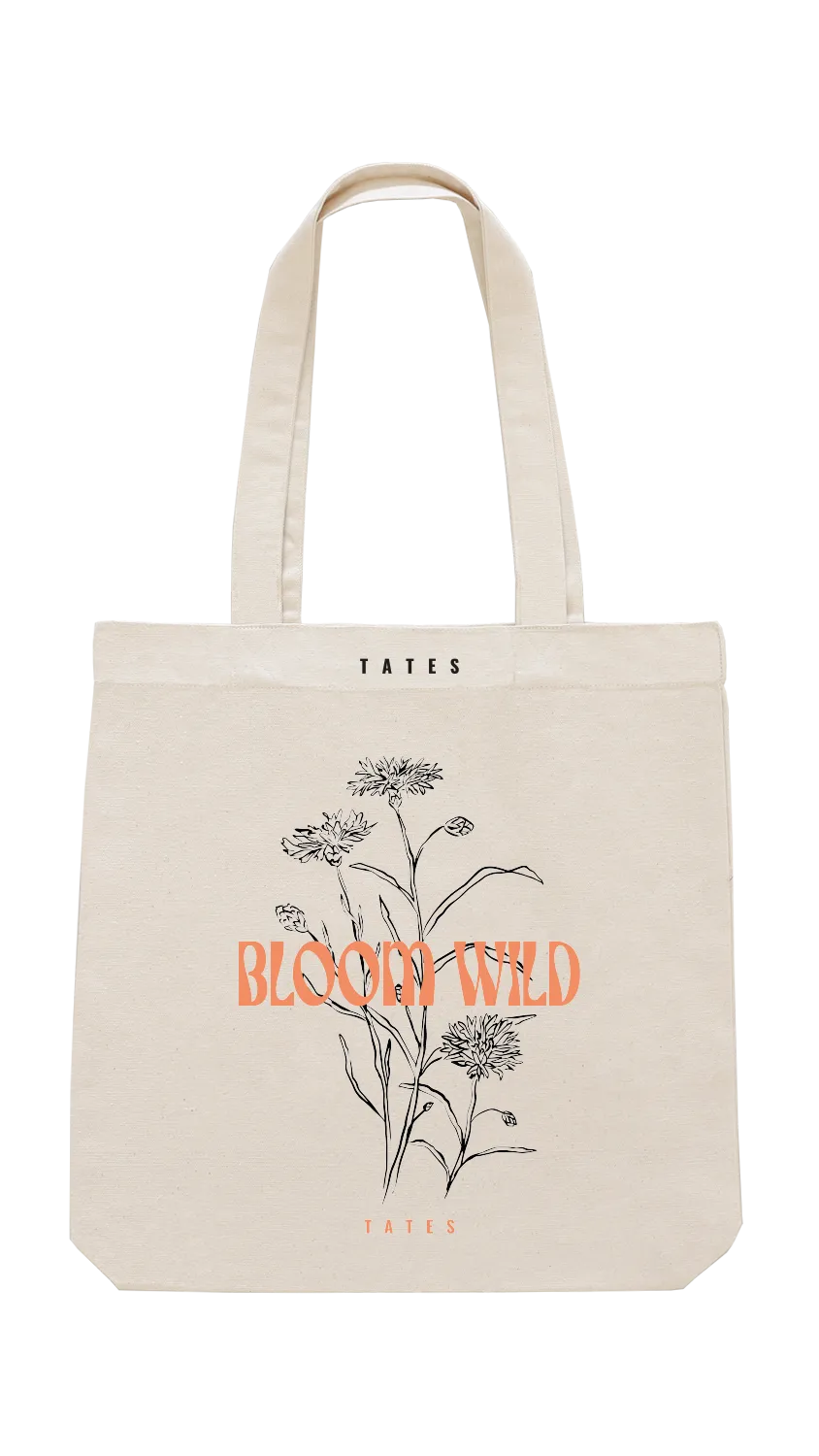 Tote bag mit "Bloom wild" Motiv