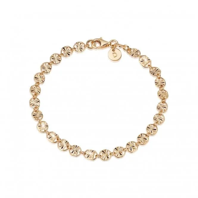 Treasures Sunburst Chain 18ct Gold Plated Bracelet TBR04_GP