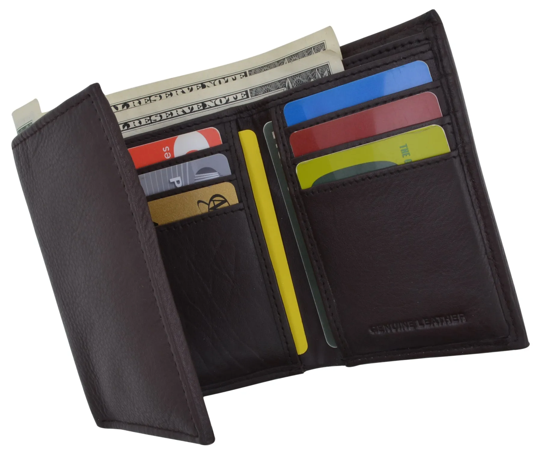 Trifold Men's RFID Blocking Premium Leather Classic Credit Card Holder Wallet