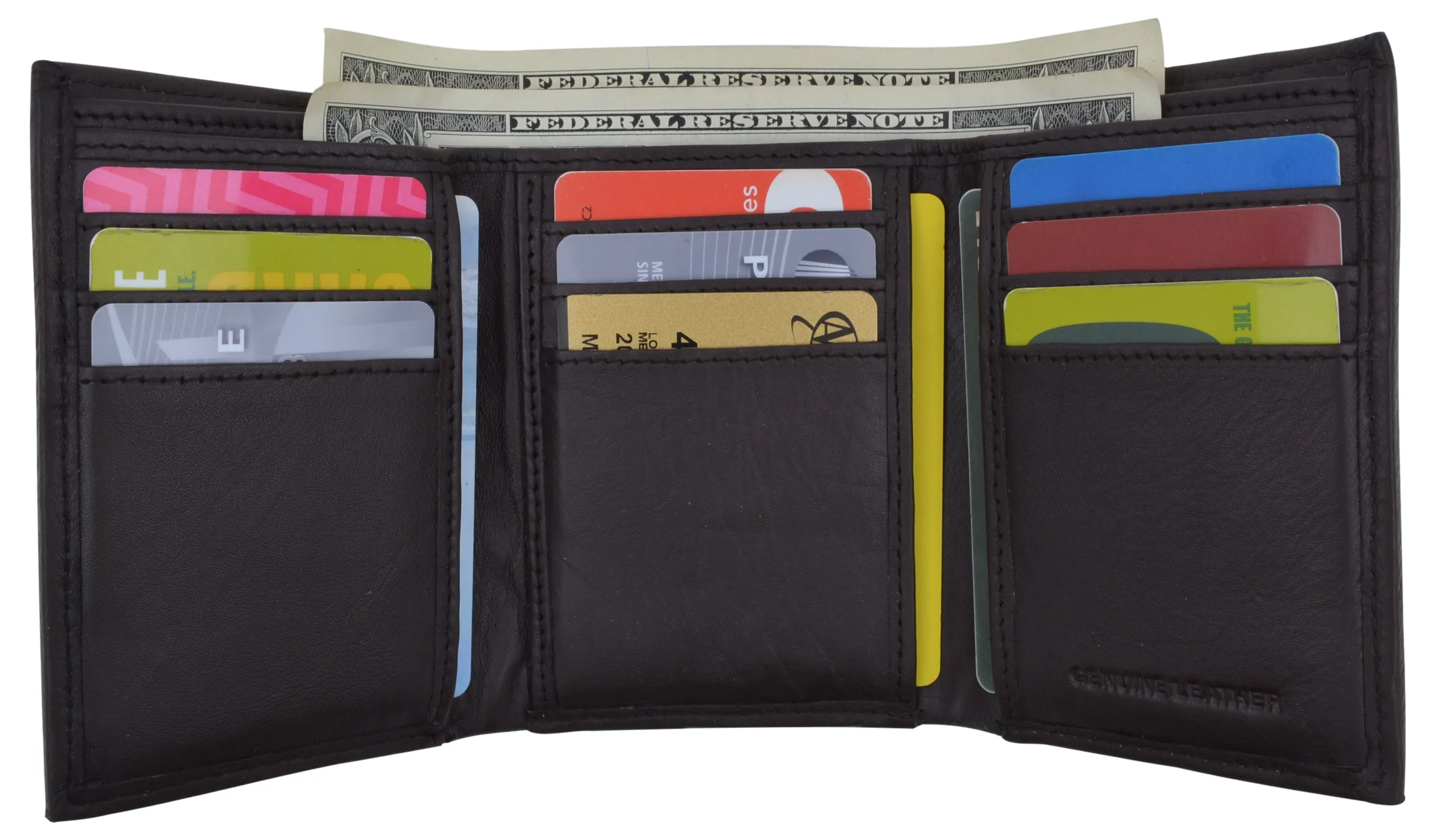 Trifold Men's RFID Blocking Premium Leather Classic Credit Card Holder Wallet