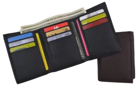 Trifold Men's RFID Blocking Premium Leather Classic Credit Card Holder Wallet