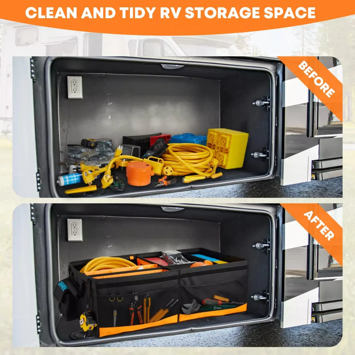 Trunk Organizer, RV Storage Bag 81.4L