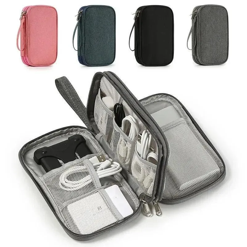 Ultimate USB Cable Travel Organizer: Chic Digital Accessory Bag