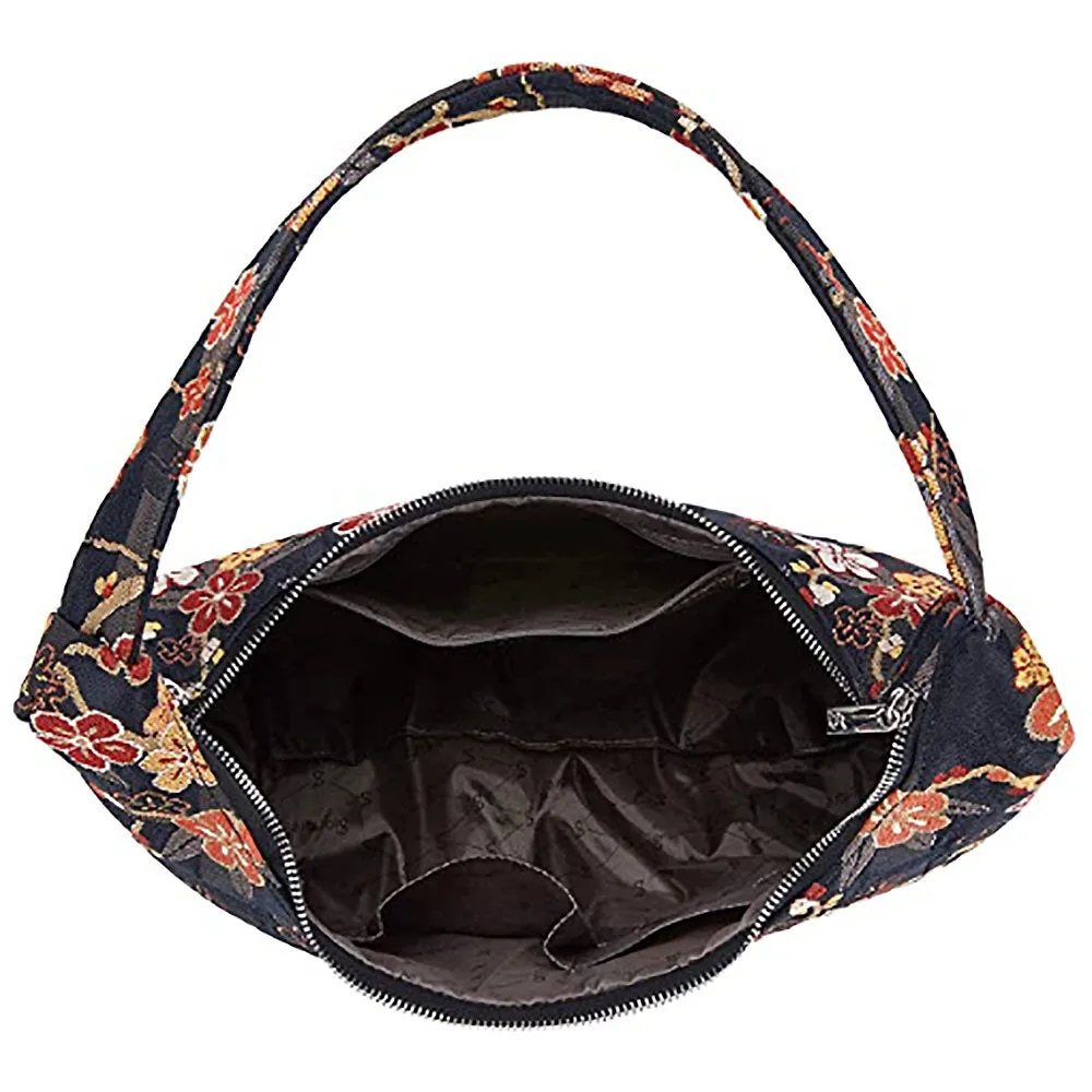 Ume Sakura Tapestry Hobo Shoulder Bag