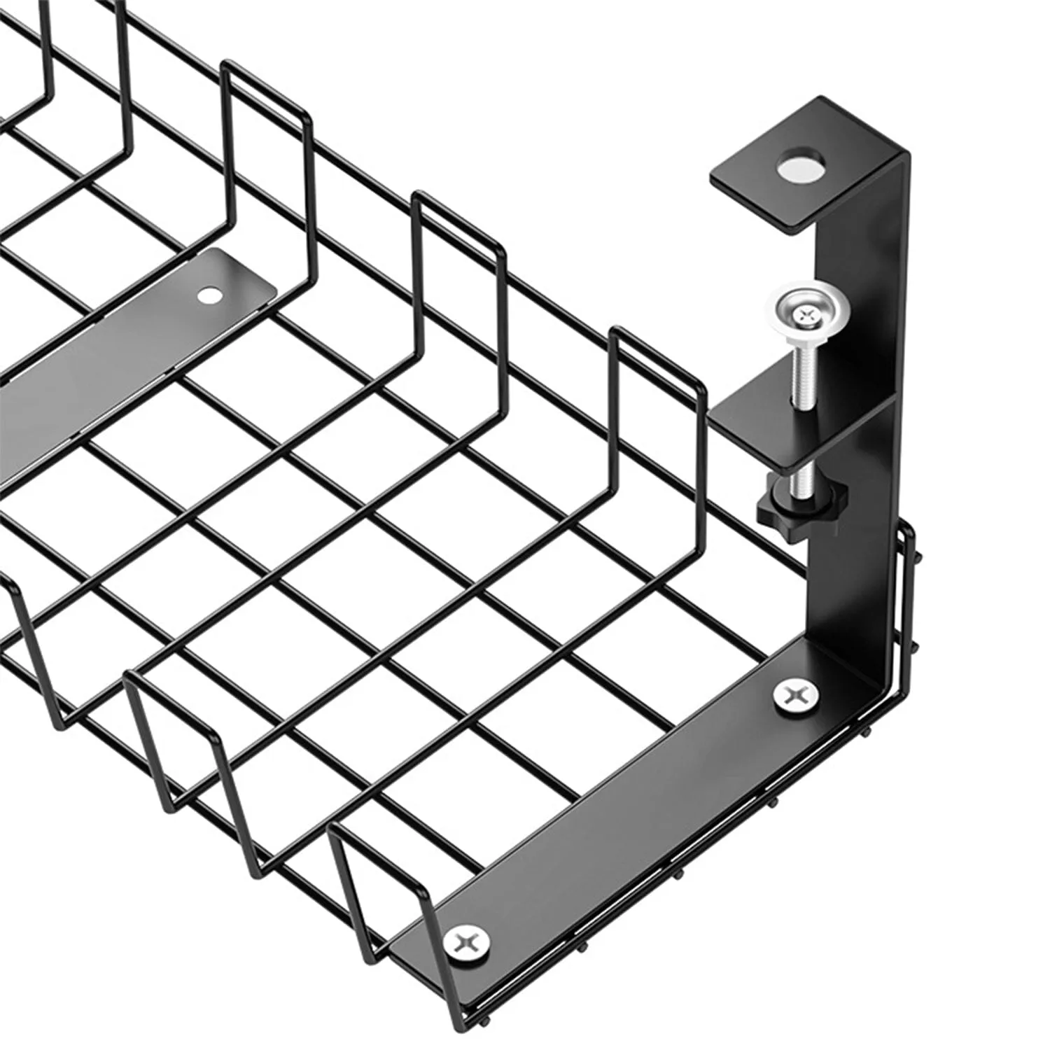 Under Desk Cable Management Tray 15.2in No Drill Desk Cable Cord Organizer