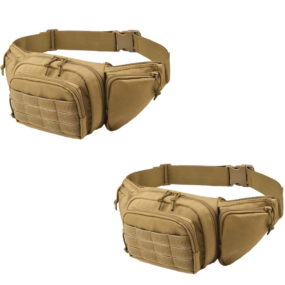 US 1-2 Pc Tactical Pistol Pouch Waist Gun Pack Bag Fanny Packs Concealed Carry