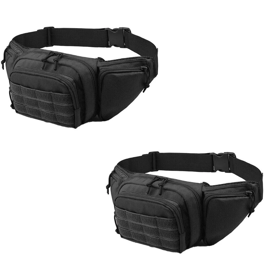 US 1-2 Pc Tactical Pistol Pouch Waist Gun Pack Bag Fanny Packs Concealed Carry