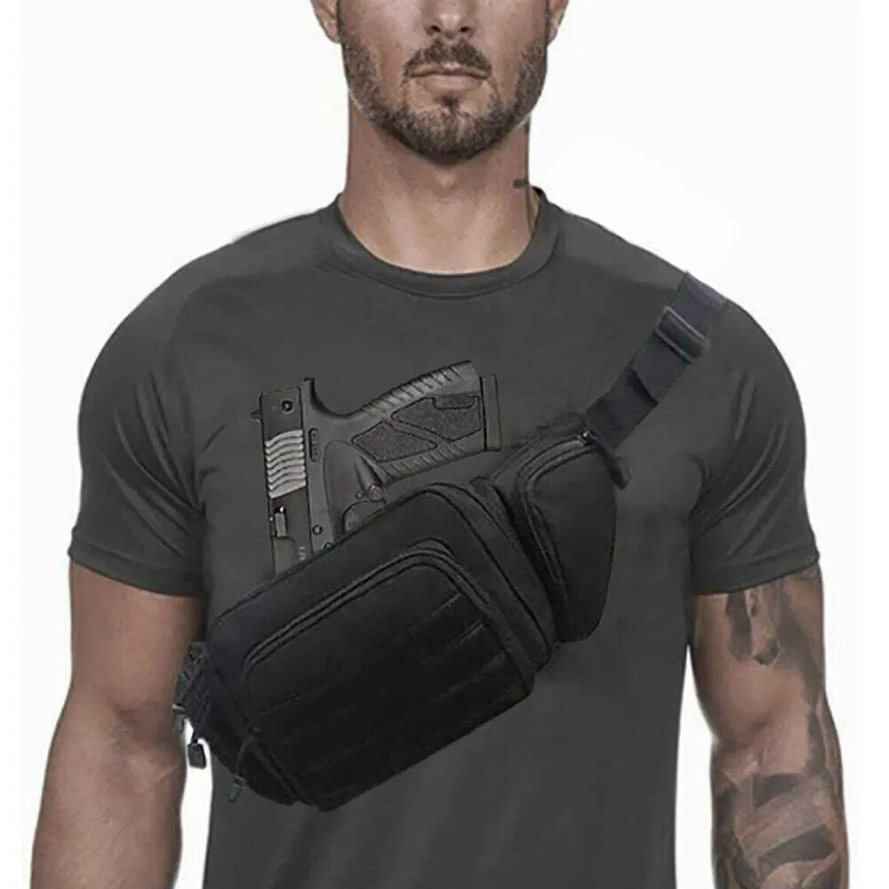 US 1-2 Pc Tactical Pistol Pouch Waist Gun Pack Bag Fanny Packs Concealed Carry