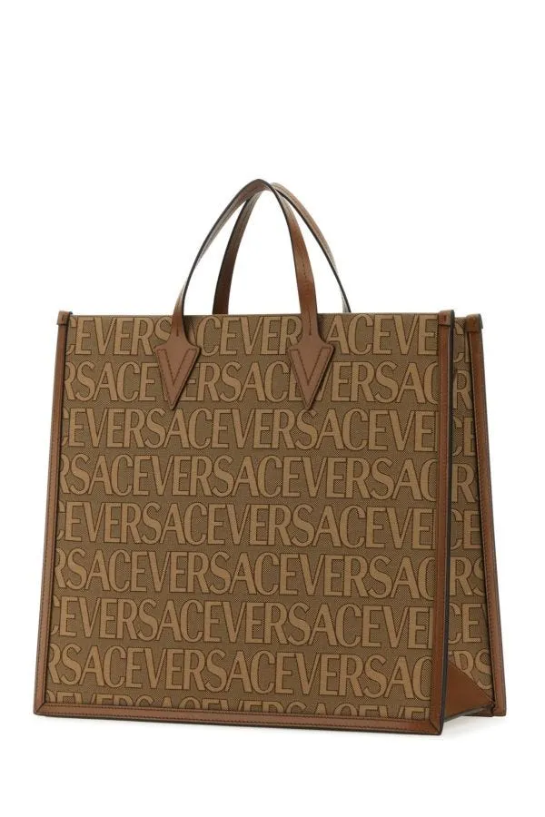 VERSACE | Embroidered canvas Versace Allover shopping bag