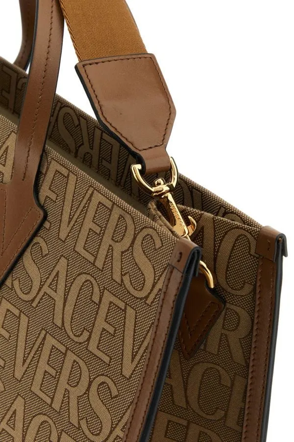 VERSACE | Embroidered canvas Versace Allover shopping bag