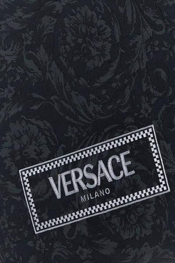 VERSACE | Embroidered fabric big Athena shopping bag