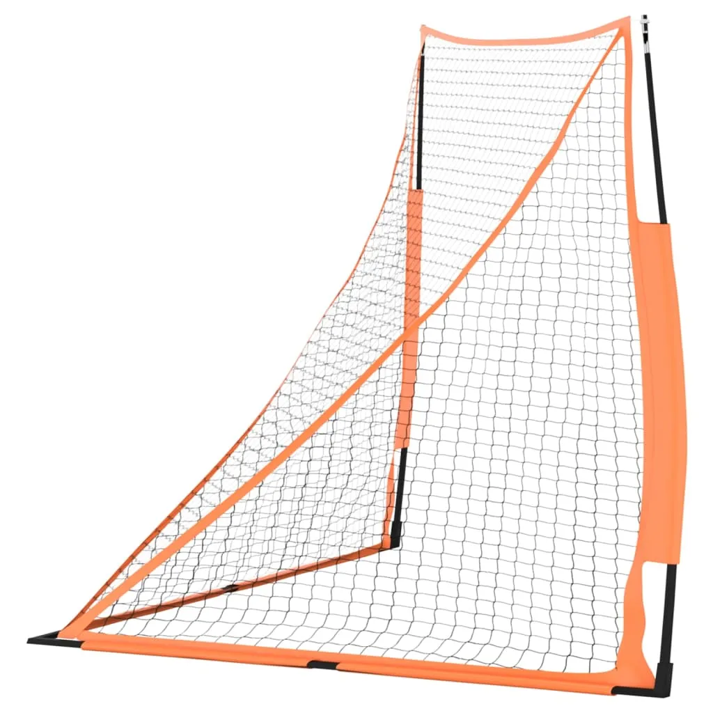 vidaXL Portable Baseball Net Orange&Black 183x182x183cm Steel&Polyester