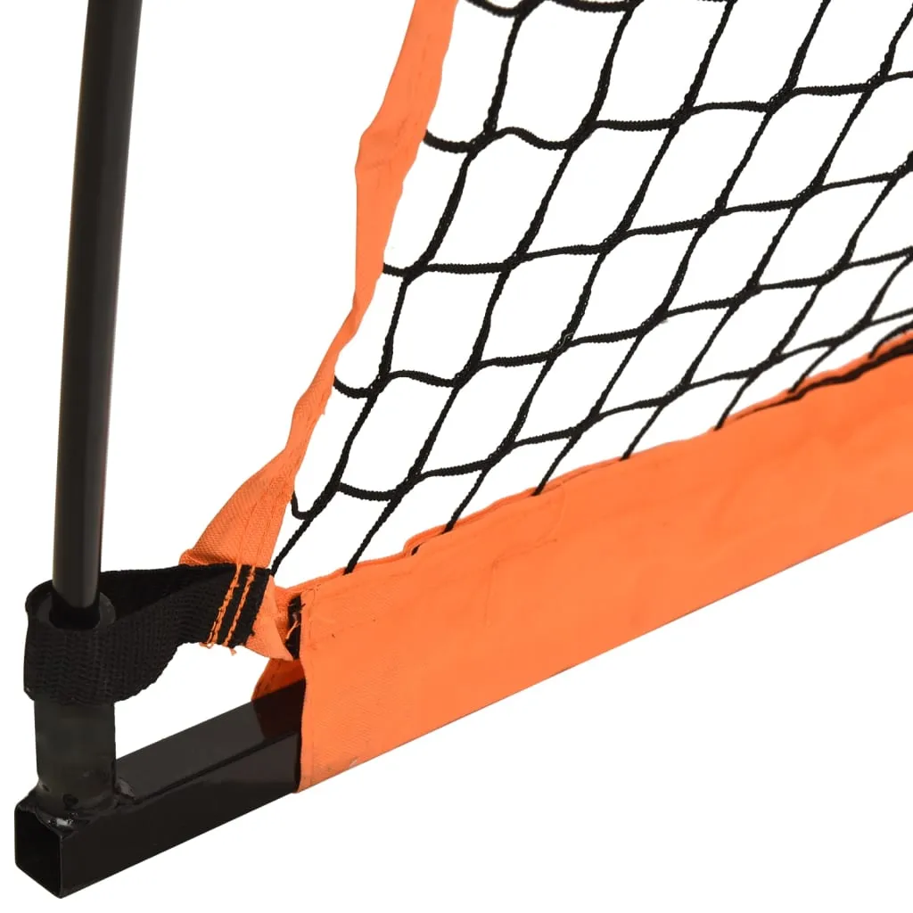 vidaXL Portable Baseball Net Orange&Black 183x182x183cm Steel&Polyester