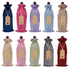 Wine Bottle Bag Linen Betty