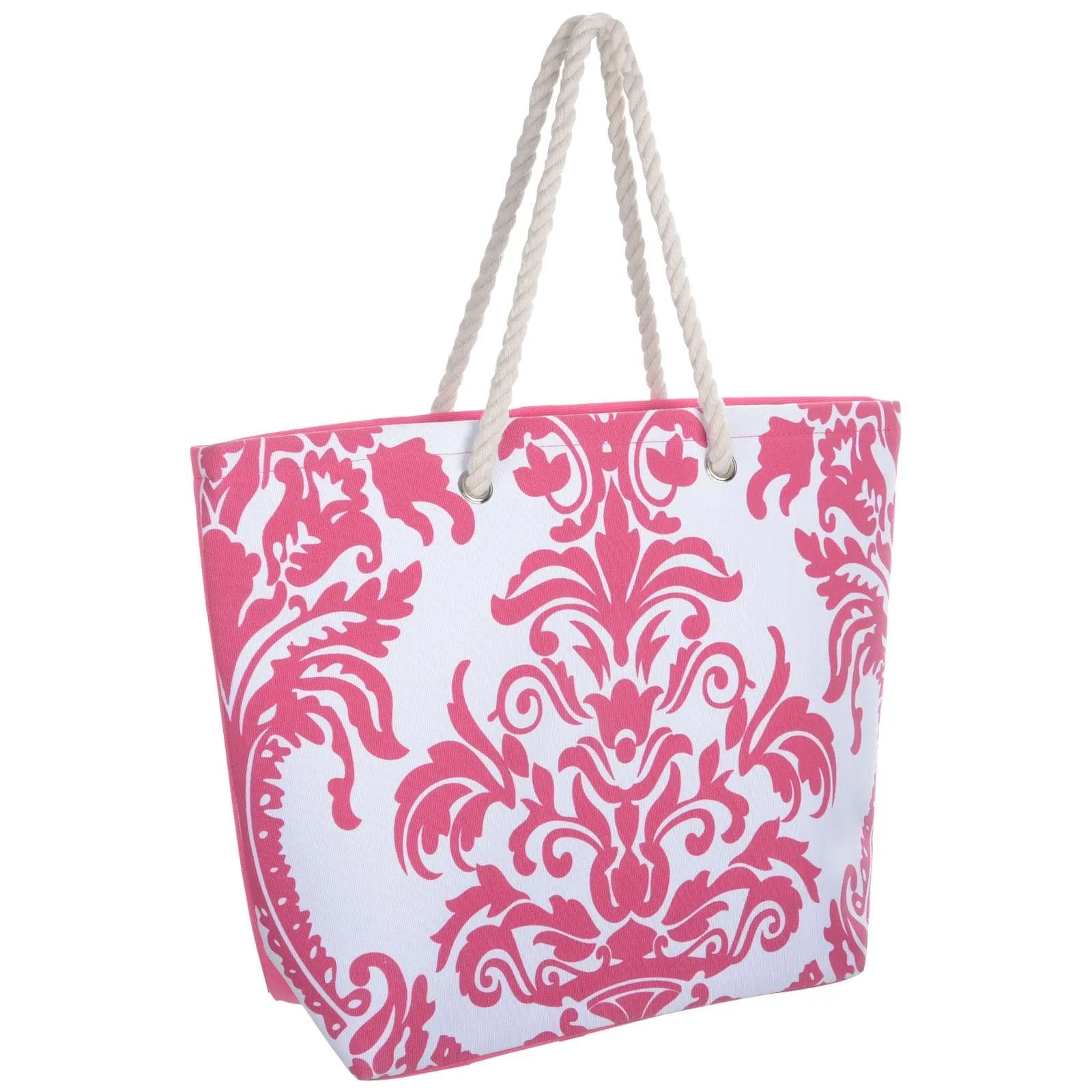 Womens Floral Canvas Beach Shoulder Bag Shopping Tote (Slight Seconds)