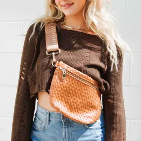 Woven Westlyn Bum Bag - Brown