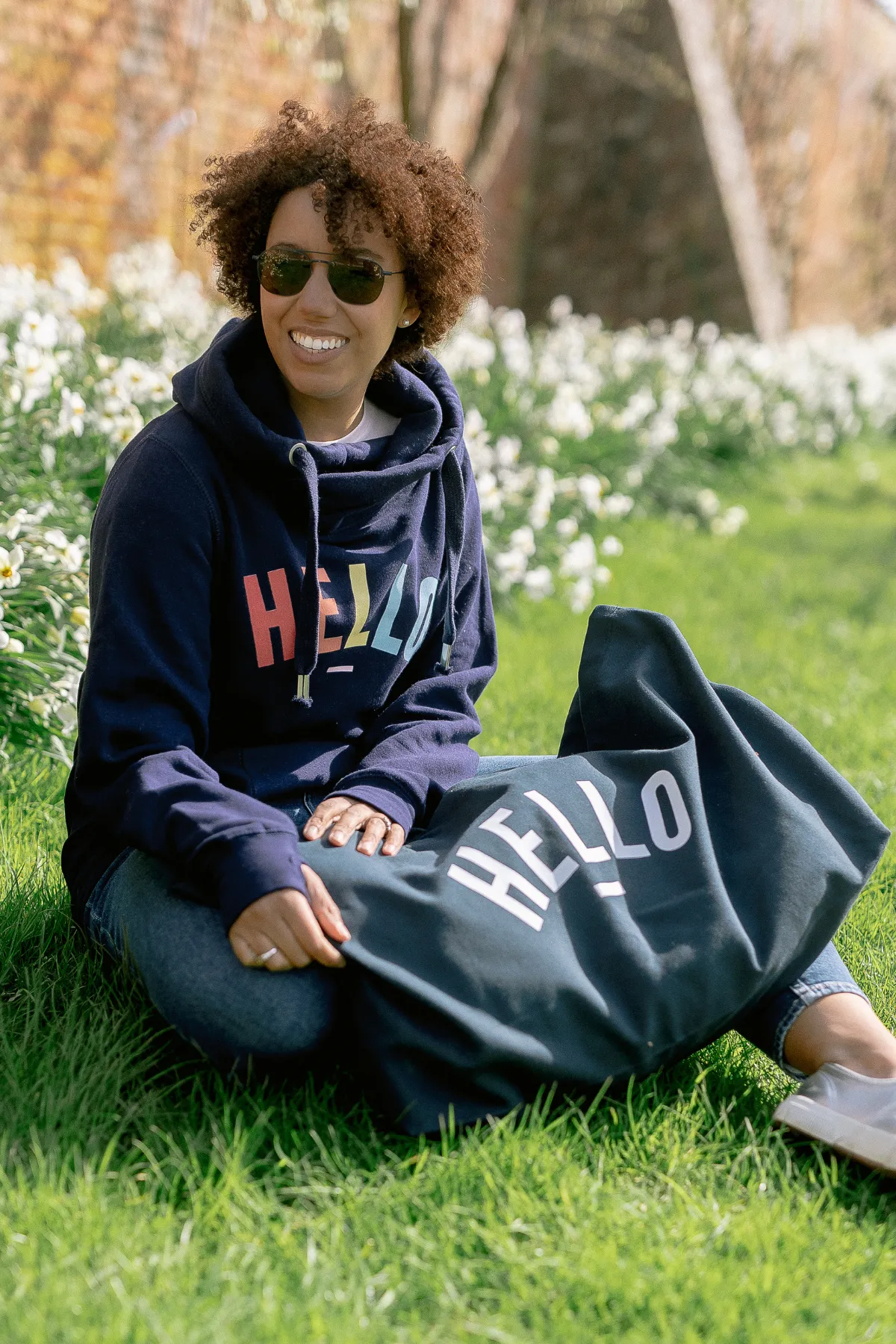 XL Hello Beach Bag - French Navy