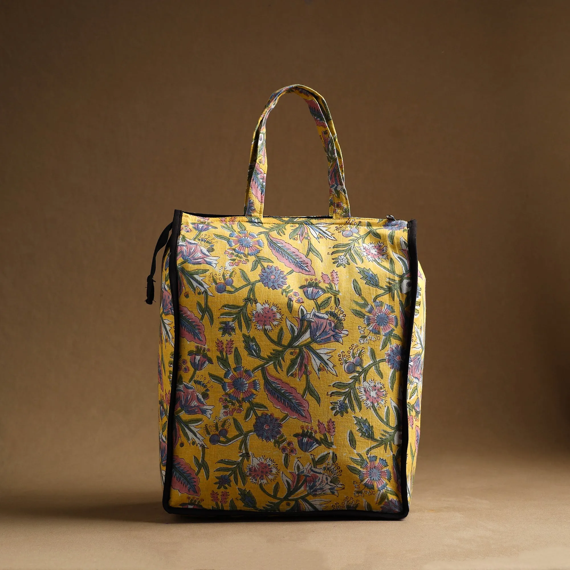 Yellow - Handmade Cotton Shopping Hand bag 03